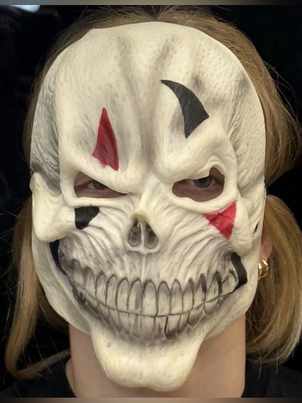 Vintage California Costumes Skeleton Skull
Halloween Mask Adult Jester Strap